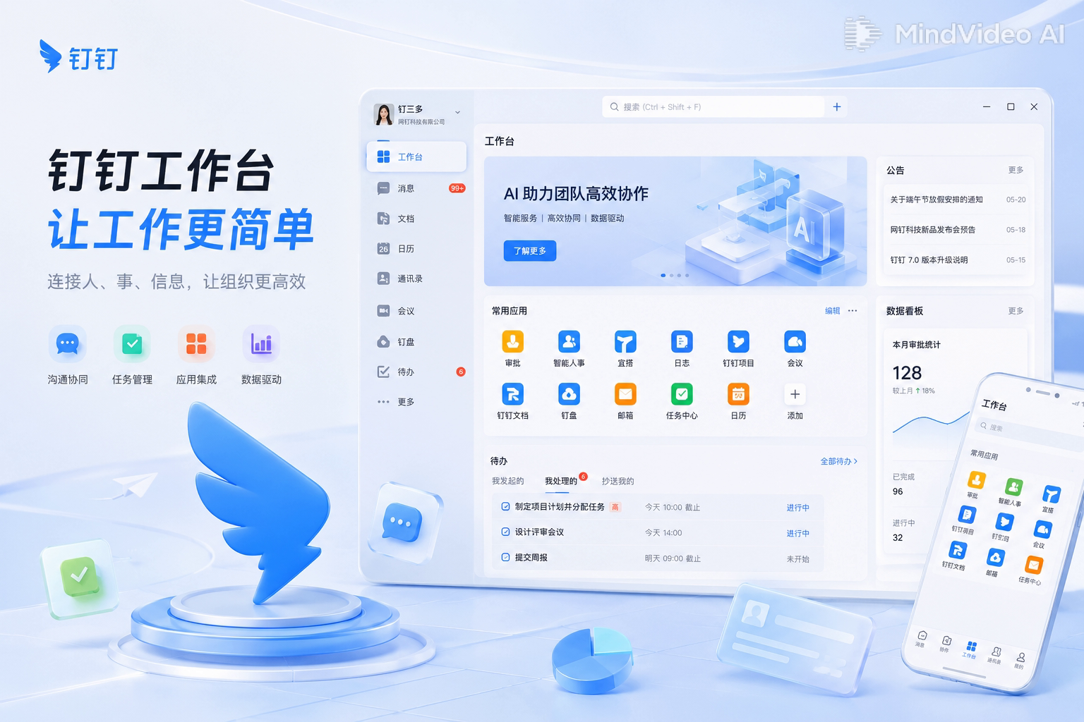 钉钉集团数字化协同驾驶舱